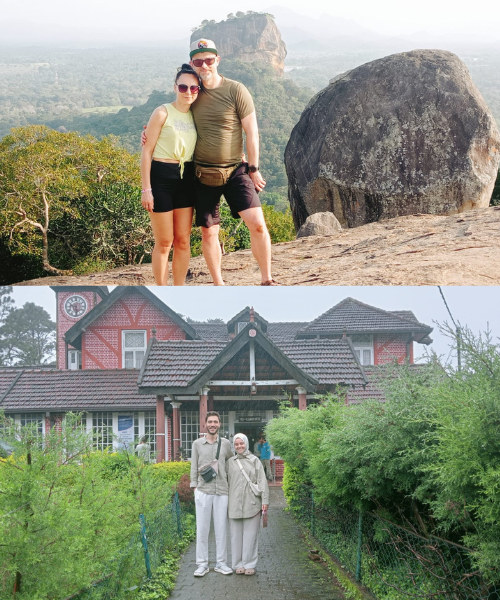 Couple enjoying a romantic holiday tour in Sri Lanka